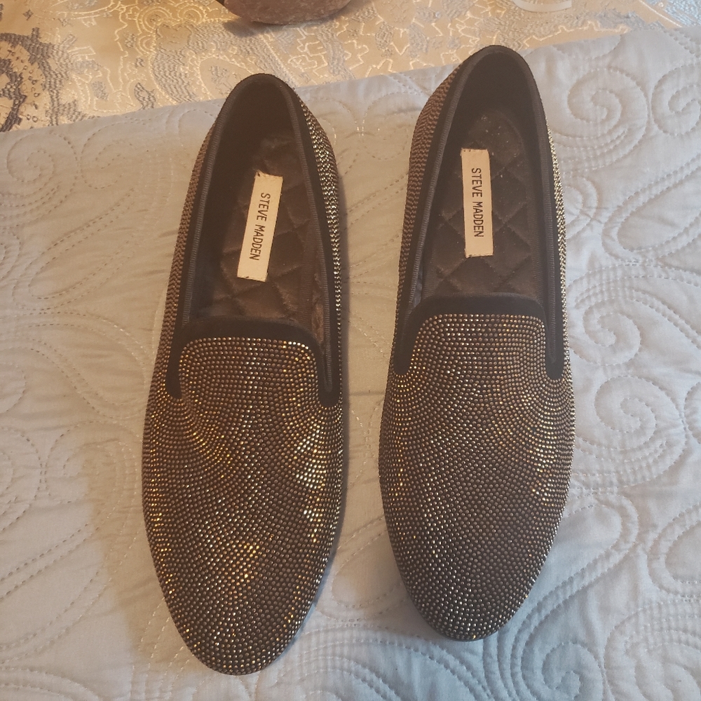 Men's Steve Madden Gold Rhinestone Caviato  shoes 10.5